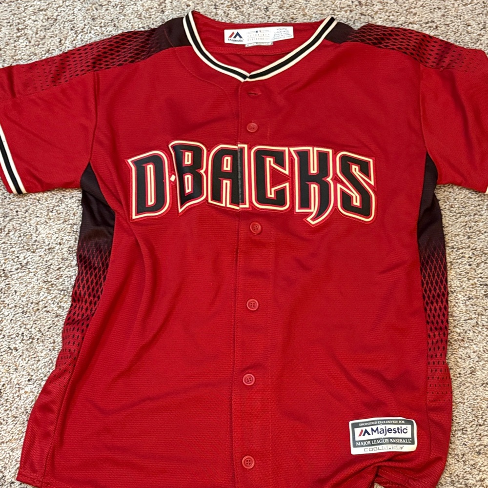 Majestic Kids D-Backs Red and Black Jersey